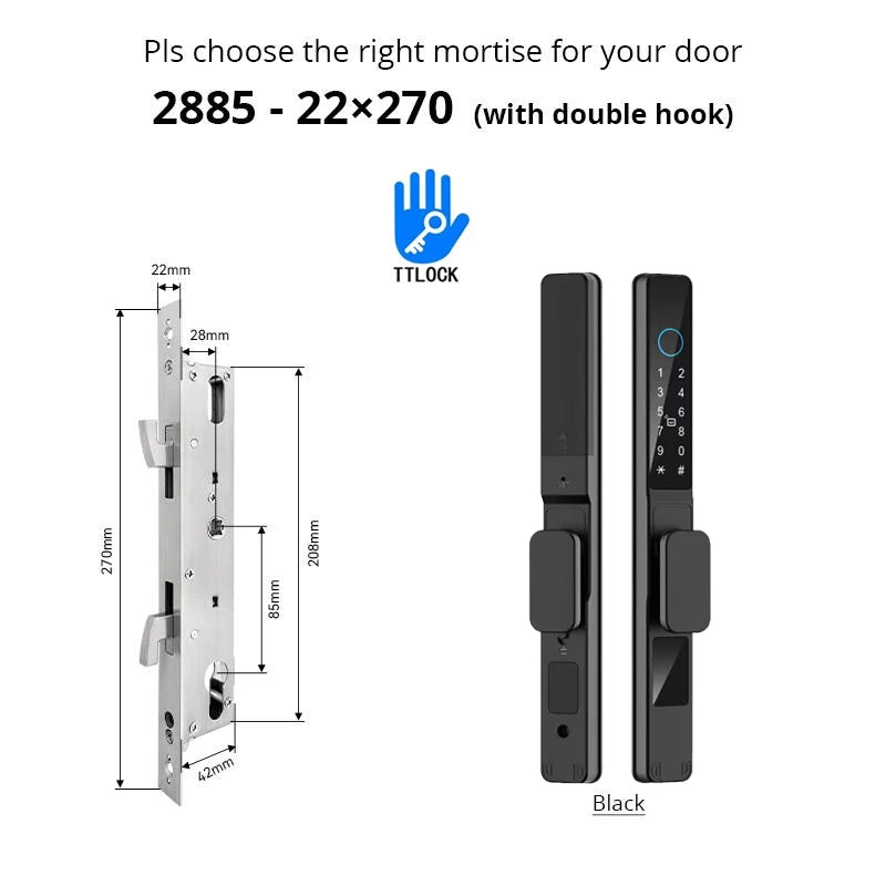 Waterproof Smart Lock for Sliding Doors - TTLock App Compatible ai-techworld