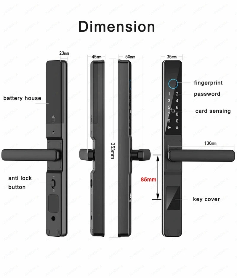 Waterproof Smart Lock for Sliding Doors - TTLock App Compatible ai-techworld