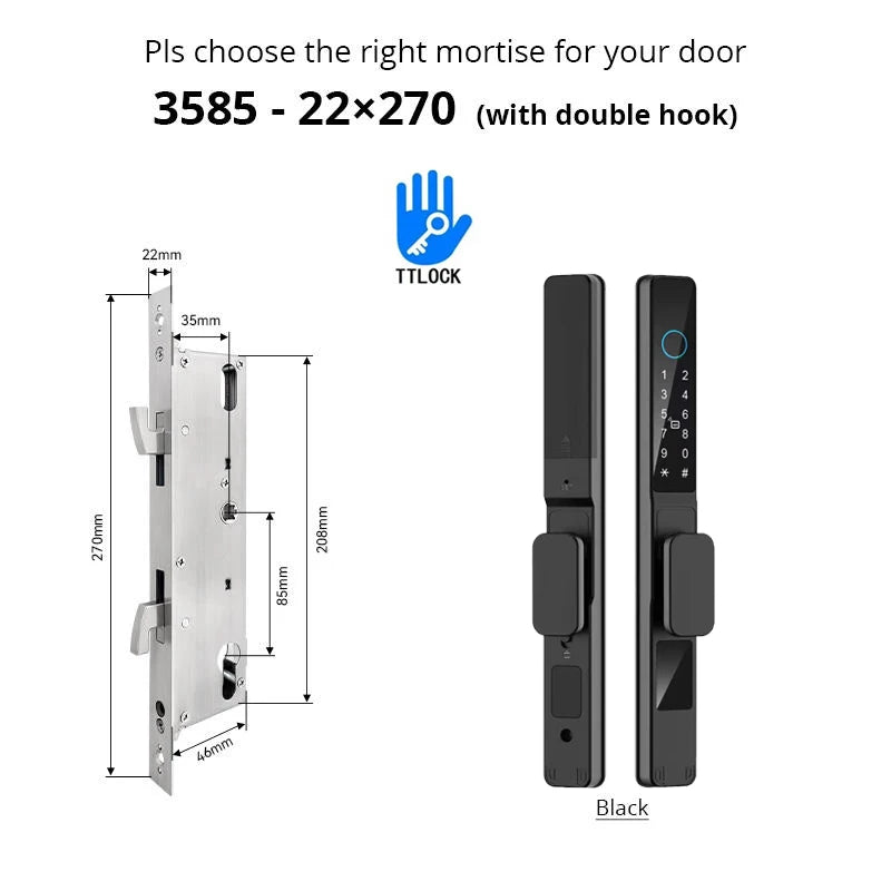 Waterproof Smart Lock for Sliding Doors - TTLock App Compatible ai-techworld