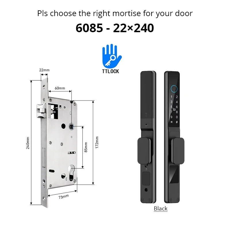 Waterproof Smart Lock for Sliding Doors - TTLock App Compatible ai-techworld