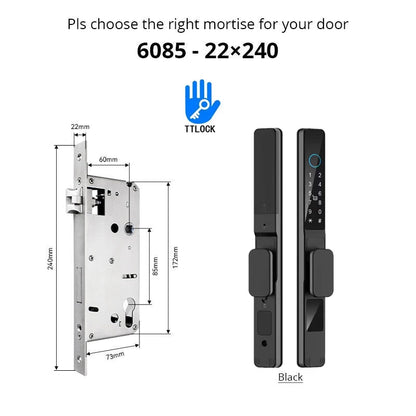 Waterproof Smart Lock for Sliding Doors - TTLock App Compatible ai-techworld