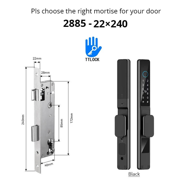 Waterproof Smart Lock for Sliding Doors - TTLock App Compatible ai-techworld