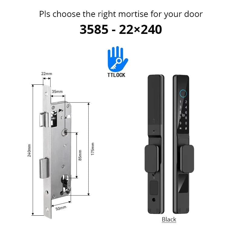 Waterproof Smart Lock for Sliding Doors - TTLock App Compatible ai-techworld