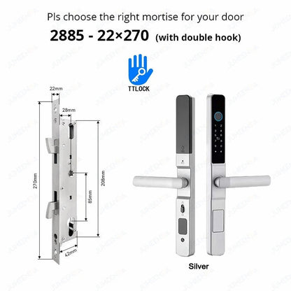 Waterproof Smart Lock for Sliding Doors - TTLock App Compatible ai-techworld