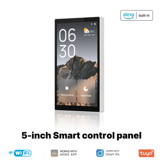 5" Touch Screen Alexa Gateway Control Panel - WiFi Smart, ZigBee, Voice & Scene Control Ai-TechWorld