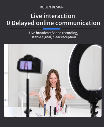 Wireless Lavalier Microphone Audio Video Recording Mini Microphone for iPhone Android Phone Live Broadcast Gaming Mic Portable Ai-TechWorld