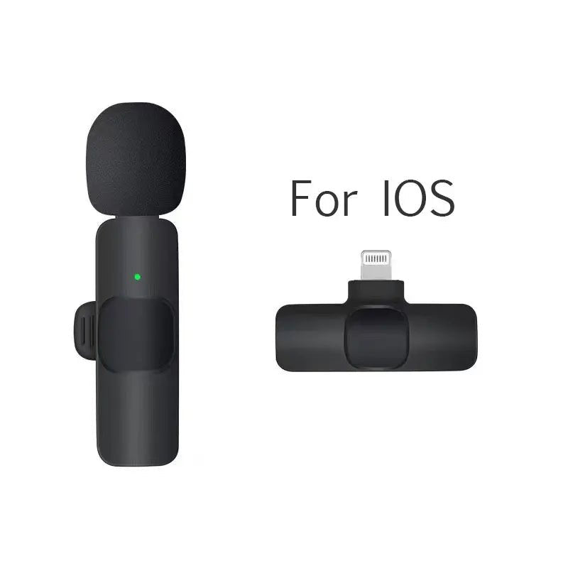 Wireless Lavalier Microphone Audio Video Recording Mini Microphone for iPhone Android Phone Live Broadcast Gaming Mic Portable Ai-TechWorld