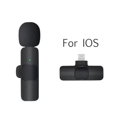 Wireless Lavalier Microphone Audio Video Recording Mini Microphone for iPhone Android Phone Live Broadcast Gaming Mic Portable Ai-TechWorld
