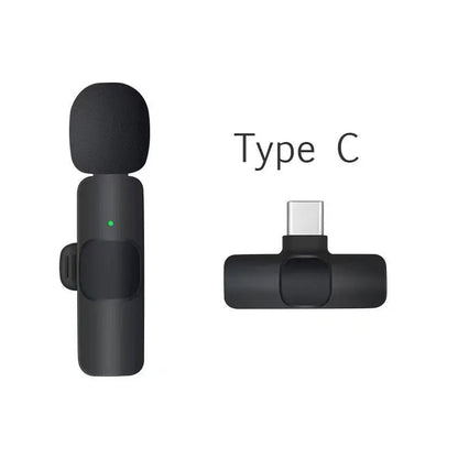 Wireless Lavalier Microphone Audio Video Recording Mini Microphone for iPhone Android Phone Live Broadcast Gaming Mic Portable Ai-TechWorld