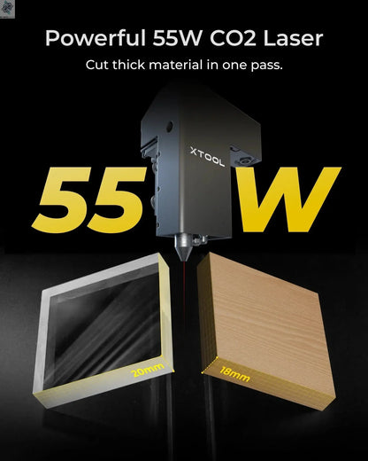 xTool P2S 55W CO2 Laser Cutter Laser Engraver Machine, Smart Dual 16MP Cameras, 3D Curved Cylinder Engraving, Wood Metal Acrylic - Ai-TechWorld