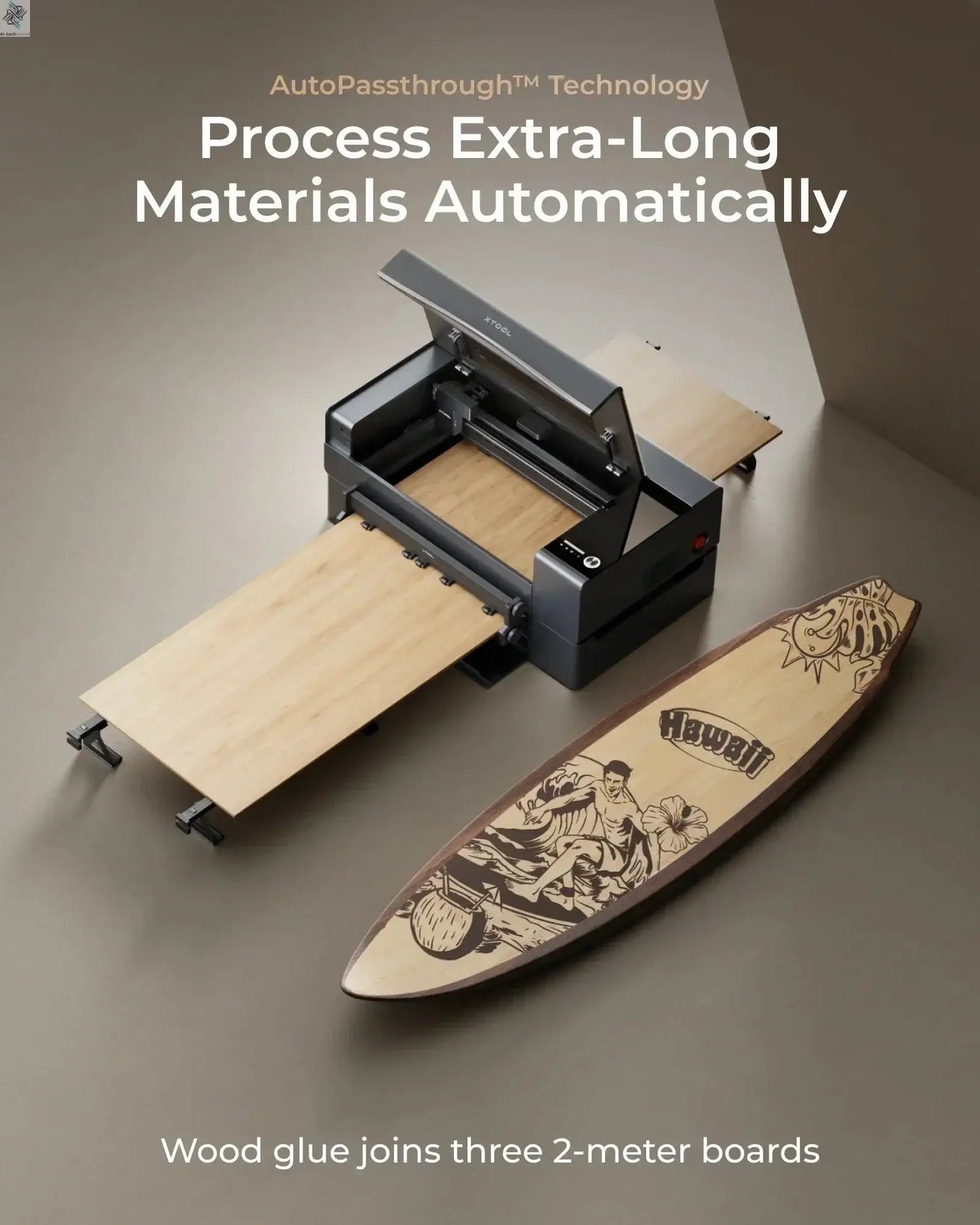 xTool P2S 55W CO2 Laser Cutter Laser Engraver Machine, Smart Dual 16MP Cameras, 3D Curved Cylinder Engraving, Wood Metal Acrylic - Ai-TechWorld