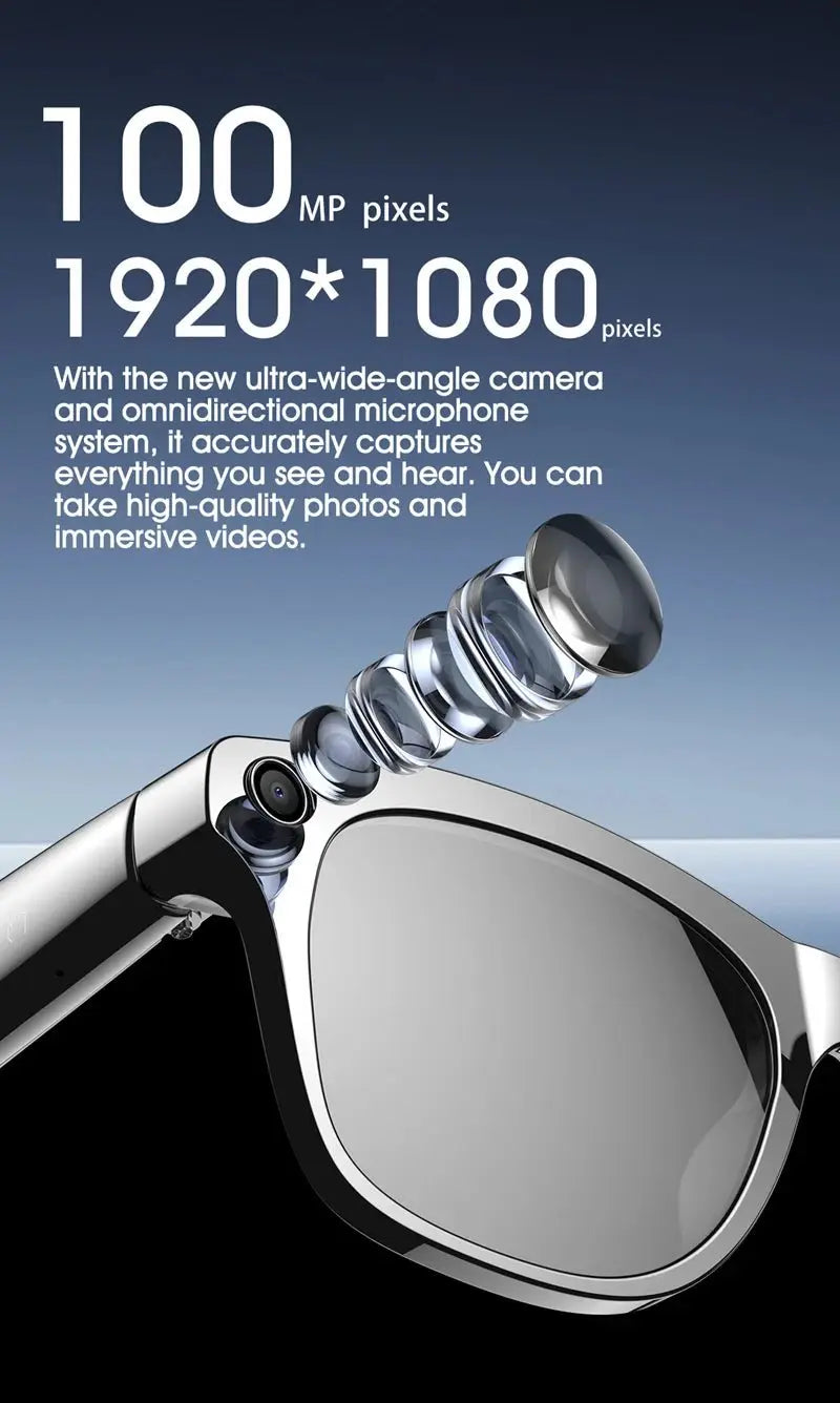 Xiaomi 6K HD AI Smart Camera Glasses 100MP 260mAh Long - lasting Battery Voice Assistant Control Music Calling Sport Smart Glasses - Ai - TechWorld