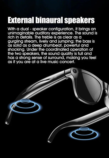 Xiaomi 6K HD AI Smart Camera Glasses 100MP 260mAh Long - lasting Battery Voice Assistant Control Music Calling Sport Smart Glasses - Ai - TechWorld