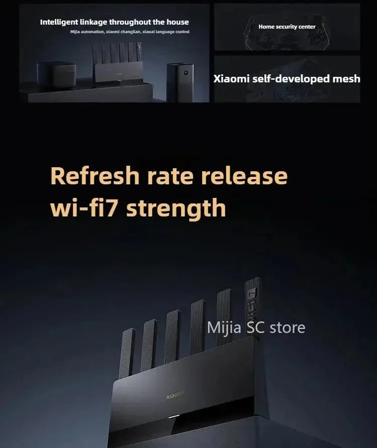 Xiaomi Mijia Router BE6500 WiFi 7 6500M Full 2.5G Network Port 4 - core Qualcomm Processor loT Smart Linkage Network Security Home - Ai - TechWorld