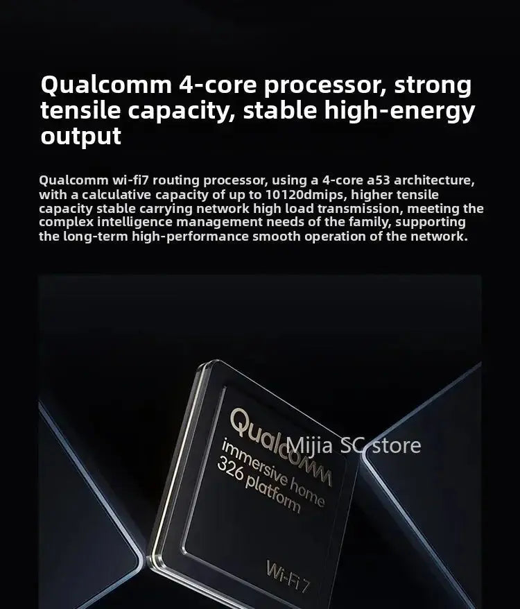 Xiaomi Mijia Router BE6500 WiFi 7 6500M Full 2.5G Network Port 4 - core Qualcomm Processor loT Smart Linkage Network Security Home - Ai - TechWorld