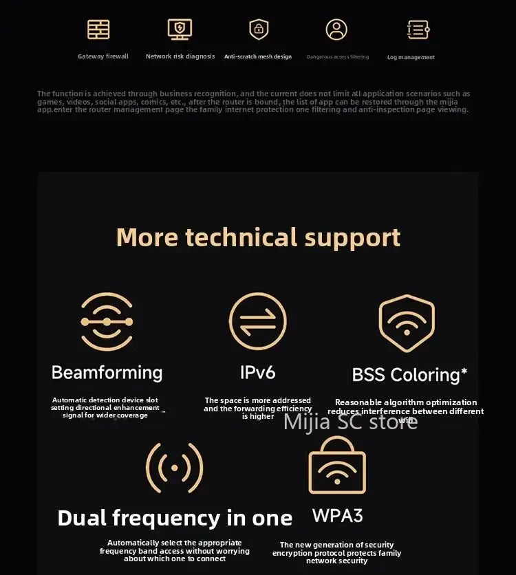 Xiaomi Mijia Router BE6500 WiFi 7 6500M Full 2.5G Network Port 4 - core Qualcomm Processor loT Smart Linkage Network Security Home - Ai - TechWorld