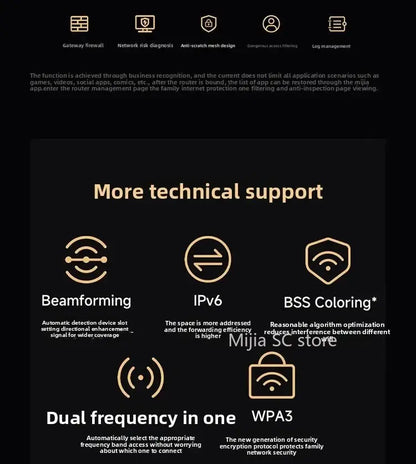 Xiaomi Mijia Router BE6500 WiFi 7 6500M Full 2.5G Network Port 4 - core Qualcomm Processor loT Smart Linkage Network Security Home - Ai - TechWorld