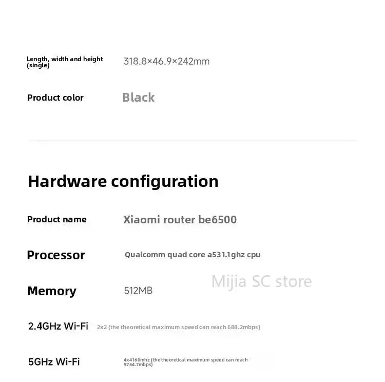 Xiaomi Mijia Router BE6500 WiFi 7 6500M Full 2.5G Network Port 4 - core Qualcomm Processor loT Smart Linkage Network Security Home - Ai - TechWorld