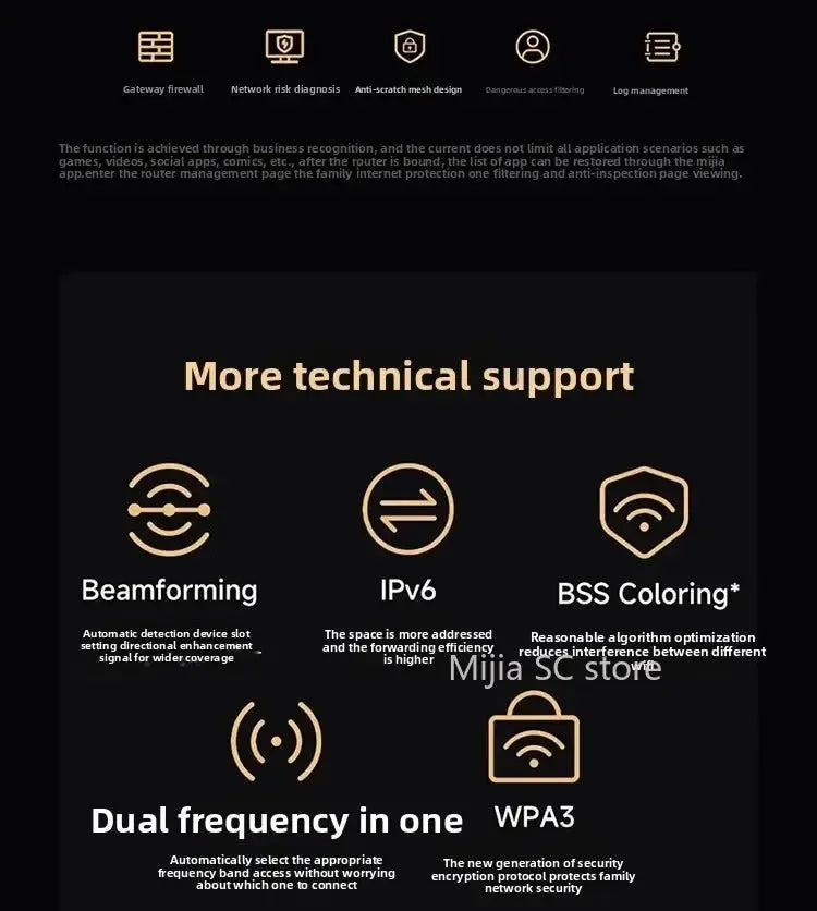 Xiaomi Mijia Router BE6500 WiFi 7 6500M Full 2.5G Network Port 4 - core Qualcomm Processor loT Smart Linkage Network Security Home - Ai - TechWorld