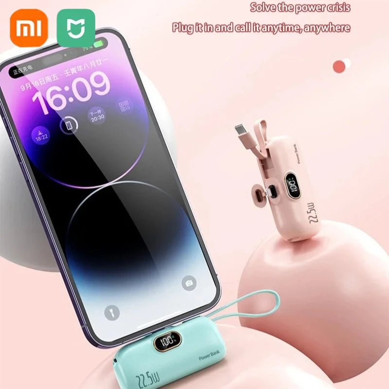 Xiaomi Mini Convenient Mobile Power Bank 30000mah Portable Fast Charging suitable for iPhone 16 15 14 Samsung External Battery Ai-TechWorld
