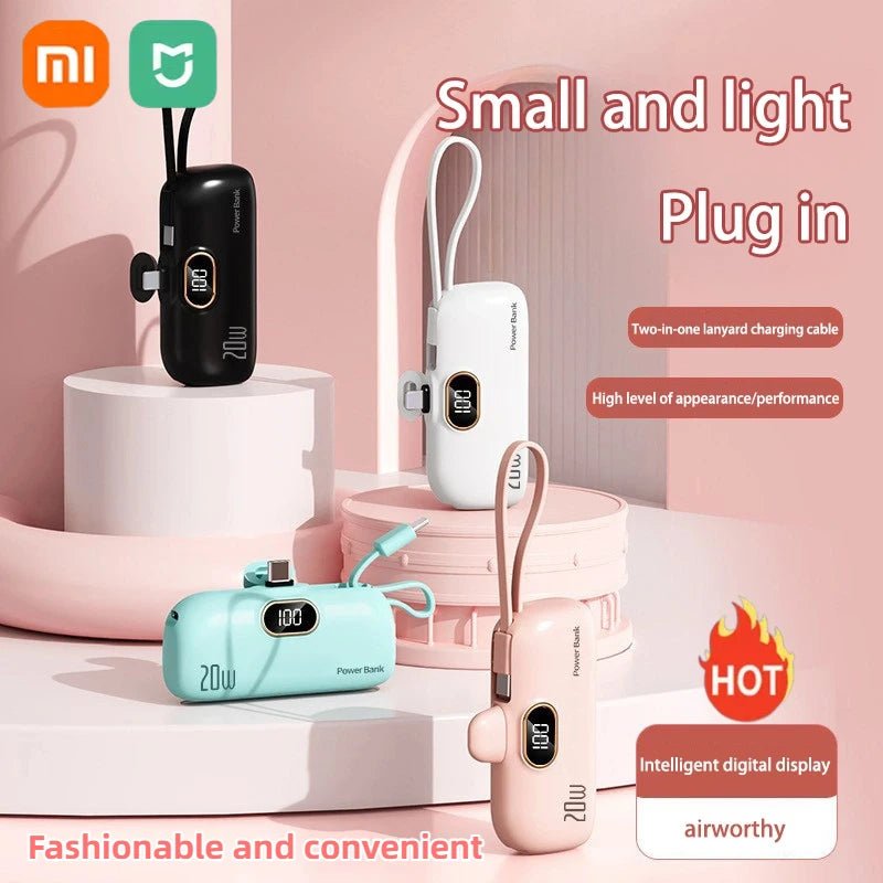 Xiaomi Mini Convenient Mobile Power Bank 30000mah Portable Fast Charging suitable for iPhone 16 15 14 Samsung External Battery Ai-TechWorld