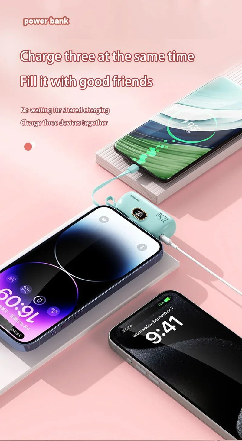 Xiaomi Mini Convenient Mobile Power Bank 30000mah Portable Fast Charging suitable for iPhone 16 15 14 Samsung External Battery Ai-TechWorld