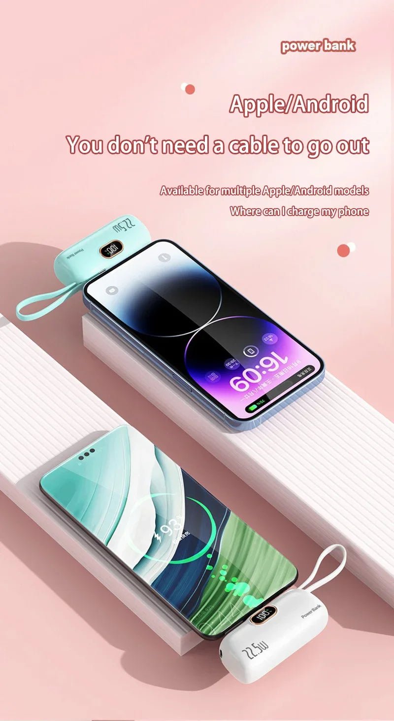 Xiaomi Mini Convenient Mobile Power Bank 30000mah Portable Fast Charging suitable for iPhone 16 15 14 Samsung External Battery Ai-TechWorld